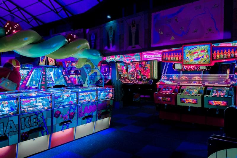Guests enjoying a modern family entertainment centre arcade floor