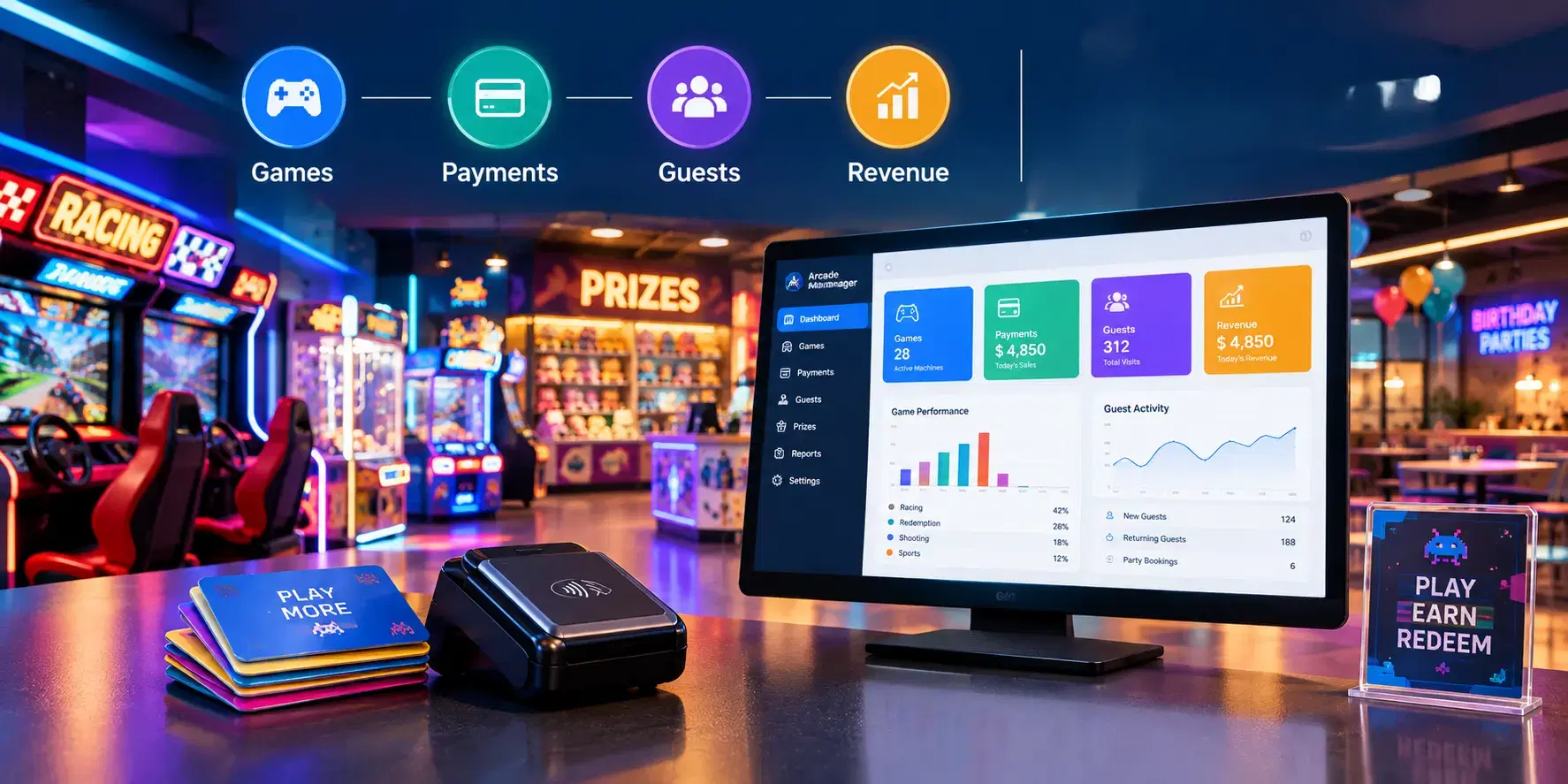 Arcade Management Software: How to Manage Games, Payments, Guests, and Revenue From One Platform